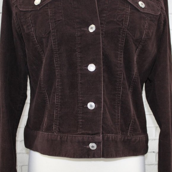 Lands’ End Brown Corduroy Jacket Size Medium - Picture 6 of 10